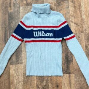 Wilson Blue and Red Striped Sweater Large